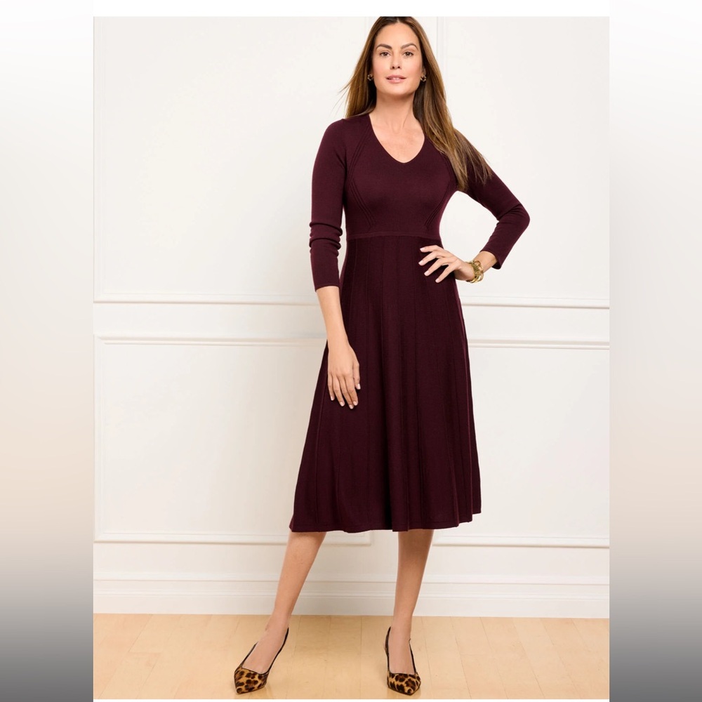 Talbots Merino Wool Pleated Dress